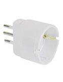 ADATTATORE SEMPLICE CON SPINA 2P+T 10A - PRESA SCHUKO 10A 492517922