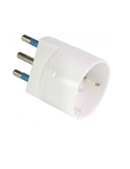 ADATTATORE SEMPLICE CON SPINA 2P+T 16A - PRESA SCHUKO 16A 492517925