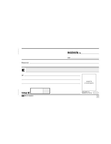 BLOCCO RICEVUTE GENERICHE 33FOGLI 3 COPIE AUTORIC. 9,9X17 E5564CT E5564CT EDIPRO BLOCCHI RICEVUTE-FATTURE