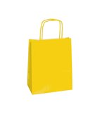 25 SHOPPERS CARTA KRAFT 26x11x35cm TWISTED giallo 037382