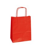 25 SHOPPERS CARTA KRAFT 26x11x35cm TWISTED rosso 037528