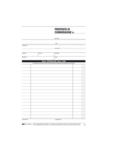BLOCCO COPIA COMMISSIONE 23X15cm 50fg 2 copie aurotic. E5229A EDIPRO E5229A EDIPRO MAGAZZINO-TRASPORTI