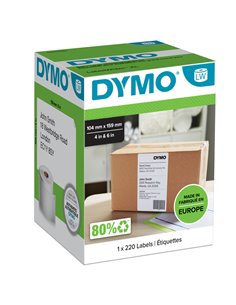 ROTOLO 220 ETICHETTE BIANCHE 104X159MM DYMO LW XL INDIRIZZI S0904980 S0904980 DYMO ETICHETTE-NASTRI-TAMPONI PER ETICHETTATRIC...