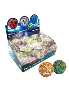 DISPLAY RUBBERBALL DA 15 GOMITOLI DI ELASTICI 50921. LEBEZ ELASTICI