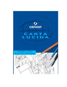 BLOCCO CARTA LUCIDA MANUALE 297x420mm 10FG 80GR CANSON C200005827 CANSON CARTA DISEGNO TECNICO