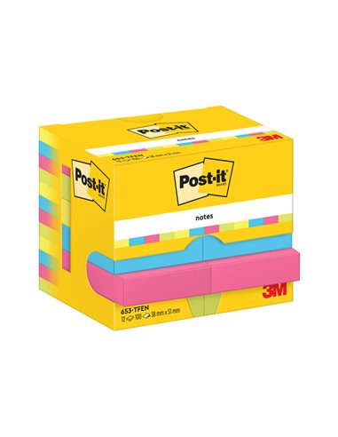 BLOCCO 100foglietti Post-it® 38x51mm 653-TFEN ENERGY 72GR ASSORTITO 7100290179