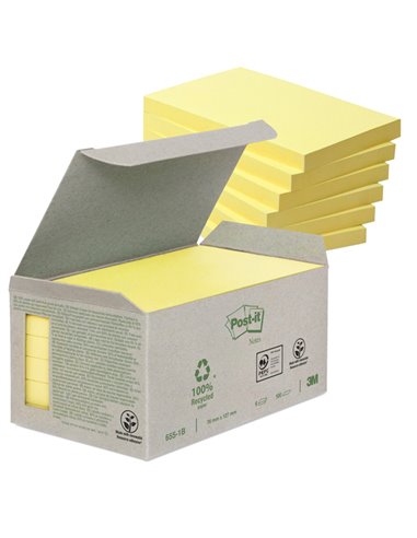 BLOCCO 100foglietti Post-it® Notes Green 76x127mm 655-1B GIALLO 7100172257