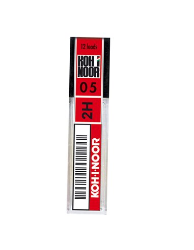 ASTUCCIO 12 MICROMINE 0,5mm 2H E205 KOHINOOR E205-2H KOH.I.NOOR MINE