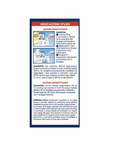 ADDITIVO DISINFETTANTE DEO+ 450GR PER TESSUTI OMINO BIANCO M92341