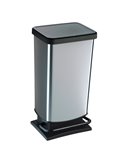 PATTUMIERA PASO 40LT A PEDALE IN PPL METALLIZZATO ROTHO F600060