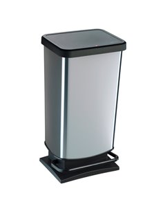 PATTUMIERA PASO 40LT A PEDALE IN PPL METALLIZZATO ROTHO F600060
