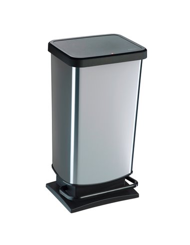 PATTUMIERA PASO 40LT A PEDALE IN PPL METALLIZZATO ROTHO F600060