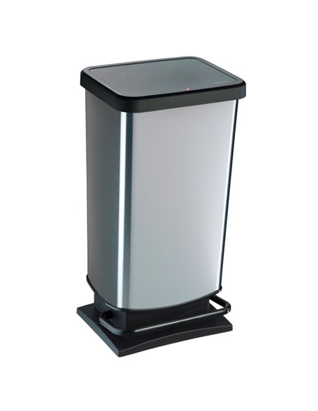 PATTUMIERA PASO 40LT A PEDALE IN PPL METALLIZZATO ROTHO F600060
