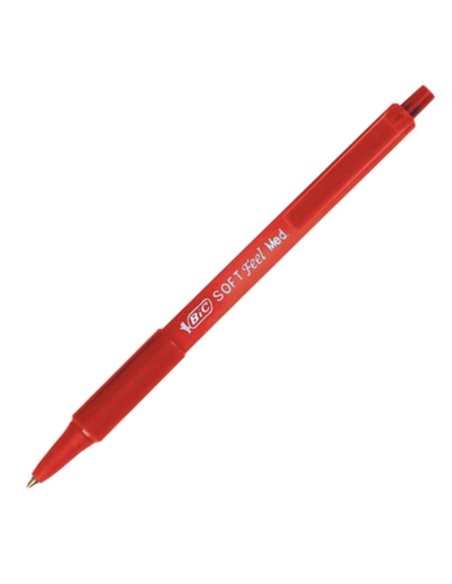 SCATOLA 12 PENNE SFERA SCATTO SOFTFEEL CLIC 1.0mm ROSSO 837399