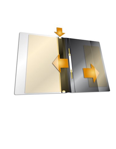 CARTELLINA A4 AD AGHI PERSONALIZZABILE NERO DURAPLUS 2579 2579-01 DURABLE CARTELLINE AD AGHI PLASTICA