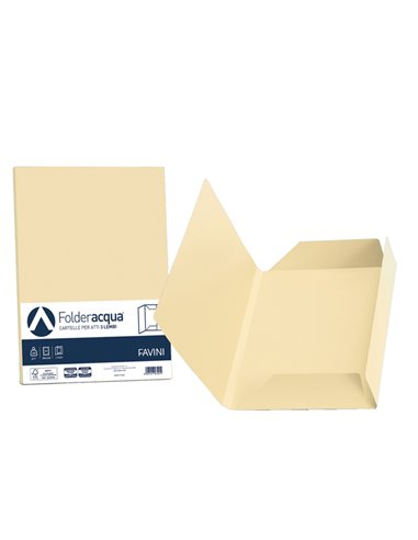 25 cartelline 3 lembi ACQUA 200gr 24,5x34,5cm camoscio FAVINI A50R434 FAVINI CARTELLINE A TRE LEMBI