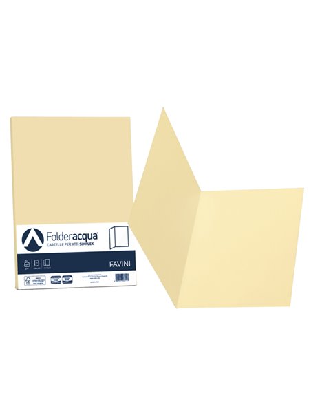 50 cartelline semplici ACQUA 200gr 25x34cm camoscio FAVINI A50R664 FAVINI CARTELLINE SEMPLICI