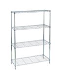 LIBRERIA 4 RIPIANI ACCIAIO CROMATO 36x90cmH137cm ARCHIMEDE LIGHT ARCHIAC-1436-4