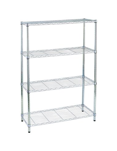 LIBRERIA 4 RIPIANI ACCIAIO CROMATO 36x90cmH137cm ARCHIMEDE LIGHT ARCHIAC-1436-4
