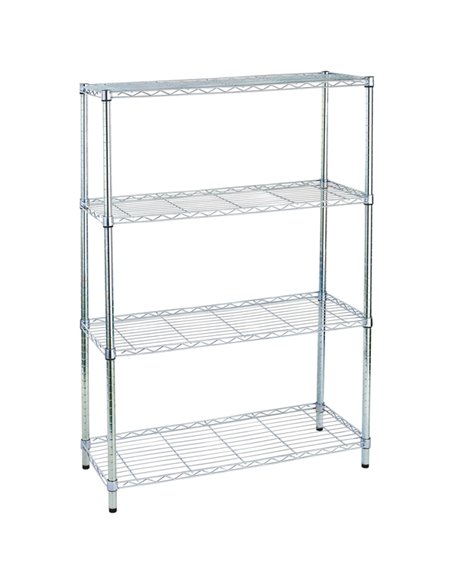 LIBRERIA 4 RIPIANI ACCIAIO CROMATO 36x90cmH137cm ARCHIMEDE LIGHT ARCHIAC-1436-4