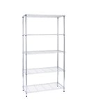 LIBRERIA 5 RIPIANI IN ACCIAIO CROMATO 36x90cm - H177cm ARCHIMEDE LIGHT ARCHIAC-1436-5
