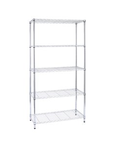 LIBRERIA 5 RIPIANI IN ACCIAIO CROMATO 36x90cm - H177cm ARCHIMEDE LIGHT ARCHIAC-1436-5 SERENA GROUP LIBRERIE