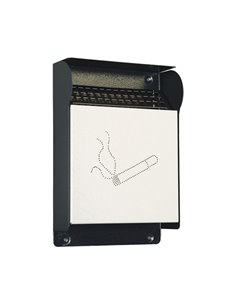 POSACENERE DA ESTERNI PER FISSAGGIO A MURO GRIGIO 5400/1 METALPLUS CESTINI E POSACENERE