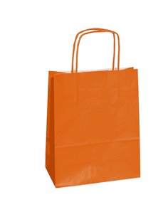 25 SHOPPERS CARTA KRAFT 22X10X29CM TWISTED ARANCIO 037306