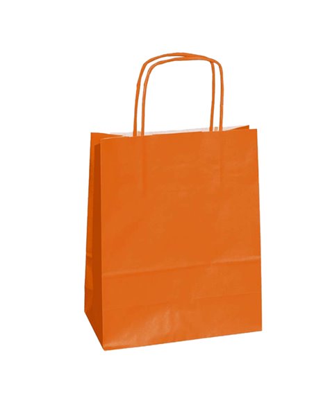 25 SHOPPERS CARTA KRAFT 36x12x41cm TWISTED arancio 073908 Mainetti Bags SHOPPERS E SACCHETTI REGALO
