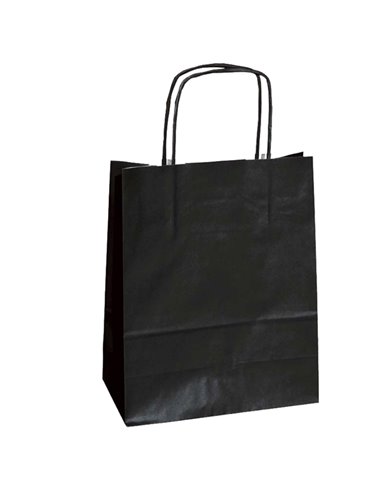 25 SHOPPERS CARTA KRAFT 36x12x41cm TWISTED nero 74011. Mainetti Bags SHOPPERS E SACCHETTI REGALO