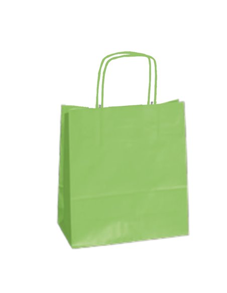25 SHOPPERS CARTA KRAFT 45X15X50CM TWISTED verde mela 047534
