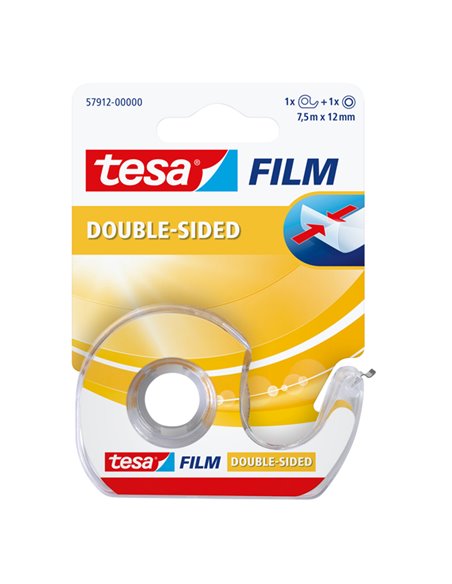 NASTRO BIADESIVO 7,5MTX12MM TRASPARENTE IN CHIOCCIOLA TESA 57912-00000-03