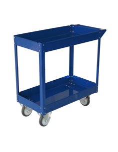 CARRELLO C/RUOTE IN ACCIAIO VERNICIATO BLU 2 RIPIANI 84X41cm H 82cm TC4102 SERENA GROUP CARRELLI E ROLL CONTAINER