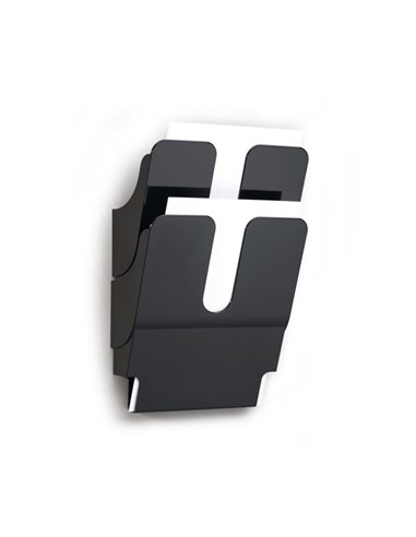 DISPLAY DA MURO CON 2 TASCHE A4 NERO FLEXIPLUS DURABLE 1709008060 DURABLE PORTADEPLIANT DA PARETE