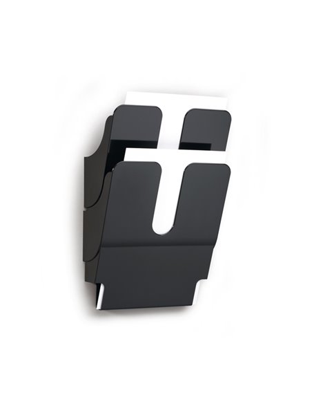 DISPLAY DA MURO CON 2 TASCHE A4 NERO FLEXIPLUS DURABLE 1709008060 DURABLE PORTADEPLIANT DA PARETE