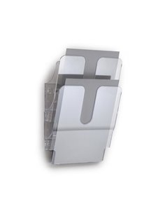 DISPLAY DA MURO CON 2 TASCHE A4 TRASPARENTE FLEXIPLUS DURABLE 1709008400 DURABLE PORTADEPLIANT DA PARETE