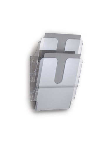 DISPLAY DA MURO CON 2 TASCHE A4 TRASPARENTE FLEXIPLUS DURABLE 1709008400 DURABLE PORTADEPLIANT DA PARETE