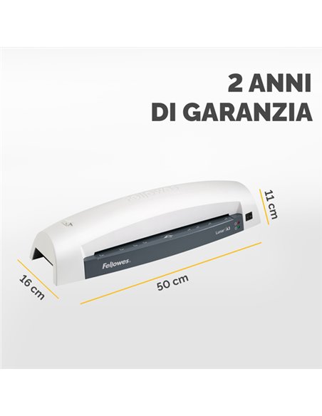 PLASTIFICATRICE A CALDO LUNAR A3 FELLOWES 5716701 FELLOWES PLASTIFICATRICI A CALDO