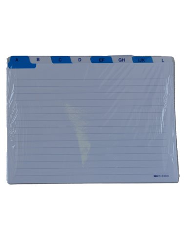SCHEDE RUBRICA A-Z ORIZZONTALE 17X24CM E3656 EDIPRO E3656 EDIPRO SCHEDE-SCHEDARI