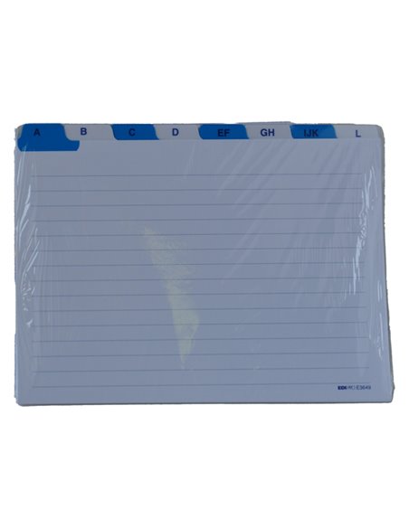 SCHEDE RUBRICA A-Z ORIZZONTALE 17X24CM E3656 EDIPRO E3656 EDIPRO SCHEDE-SCHEDARI