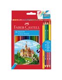 Astuccio 36 matite colorati eco Il Castello+3 bicolor+1 grafite Faber Castell 110336