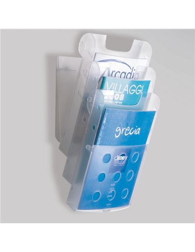 SET 3 VASCHETTE PORTARIVISTE A4 DA PARETE STK3 STK3 TECNOSTYL PORTADEPLIANT DA PARETE