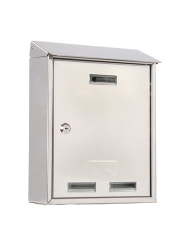 CASSETTA POSTALE 35x45x15cm INOX SERIE ELIOS 3100X/4 METALPLUS CASSETTE POSTALI