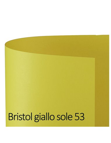Conf.10 cartoncino Bristol Color 200gr 100x70cm giallo sole 53 Favini A35B0A1 FAVINI CARTONCINO COLORATO
