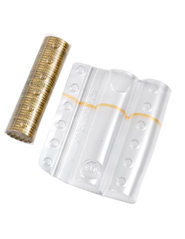 SACCHETTO DA 100 BLISTER PORTAMONETE 20 CENT FASCIA ARANCIO 8004TRBC