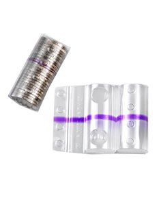 SACCHETTO DA 100 BLISTER PORTAMONETE 2 EURO FASCIA VIOLA 8007TRBC