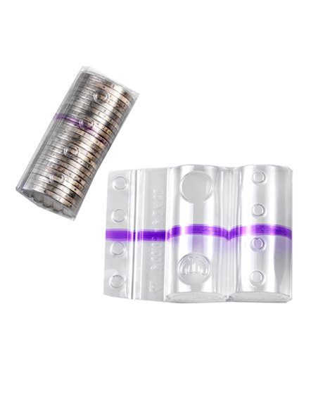 SACCHETTO DA 100 BLISTER PORTAMONETE 2 EURO FASCIA VIOLA 8007TRBC