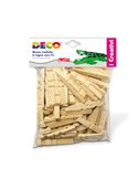 SACCHETTO 100 MEZZE MOLLETTE LEGNO 72mm ART.1719 DECO 1719