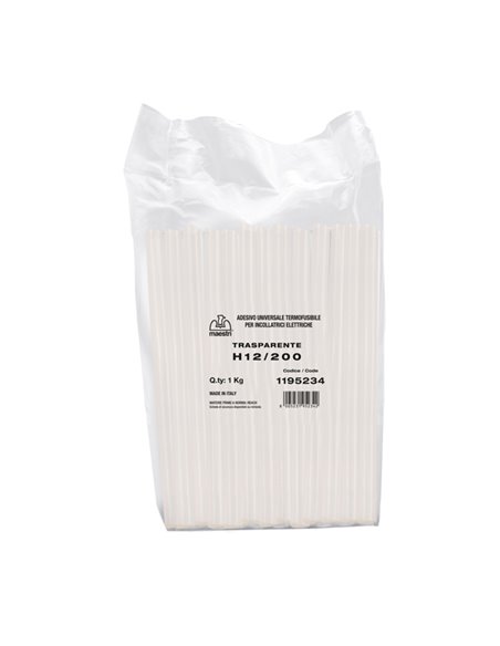 COLLA TERMOFUSIBILE 20cm Ø12mm 1Kg TRASPARENTE H 12/200 1195234 RO-MA INCOLLATRICI E COLLA A CALDO