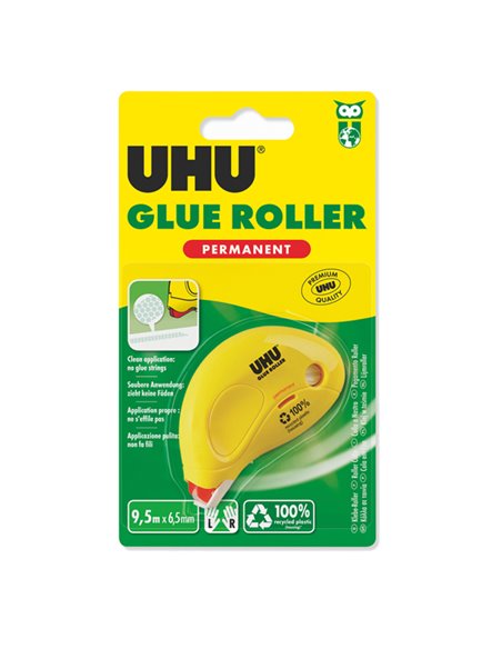 COLLA A NASTRO DRYCLEAN ROLLER 6.5mmx8.5mt PERMANENTE in blister UHU 64231 UHU COLLE A NASTRO